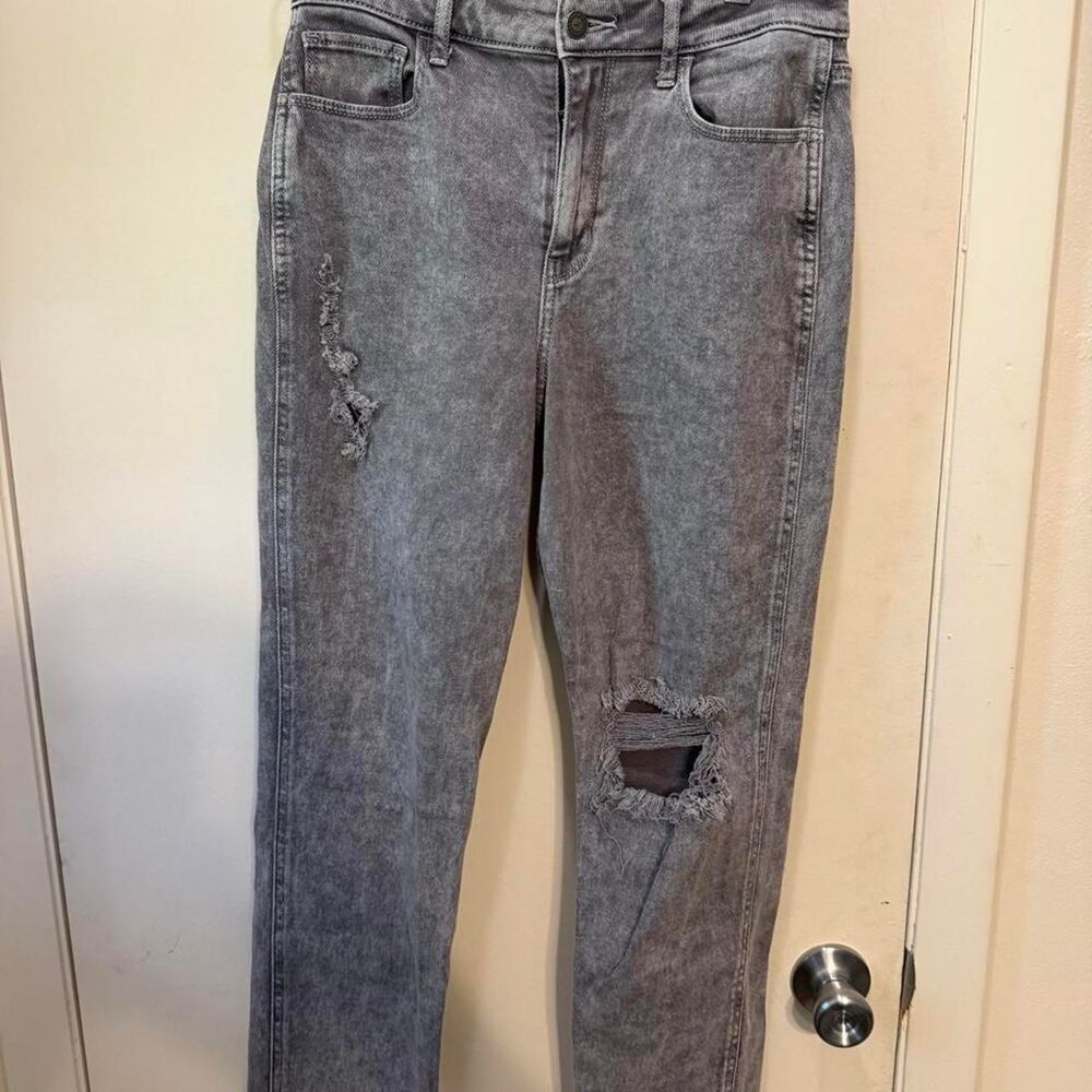 Hollister-co Women's Grey and Black Jeans